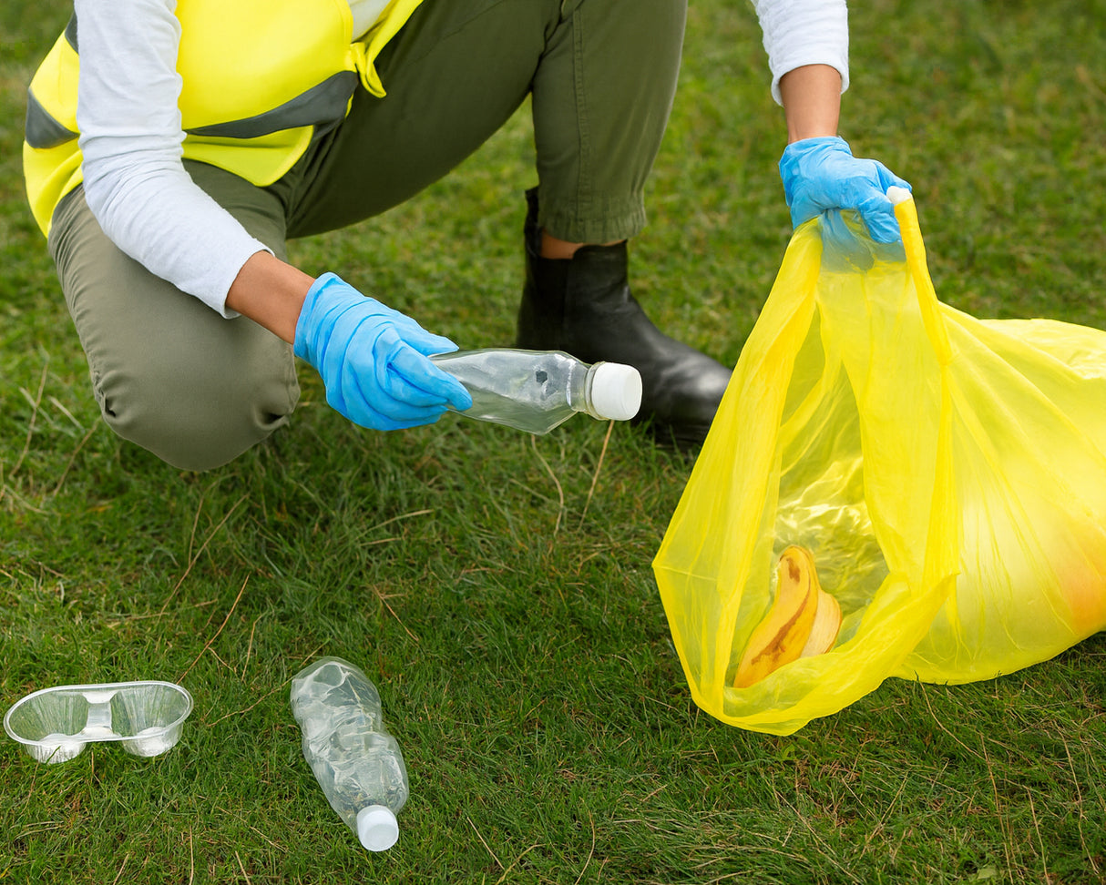 Gelbe Recycelte Müllbeutel 60L