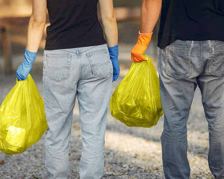 Gelbe Recycelte Müllbeutel 60L