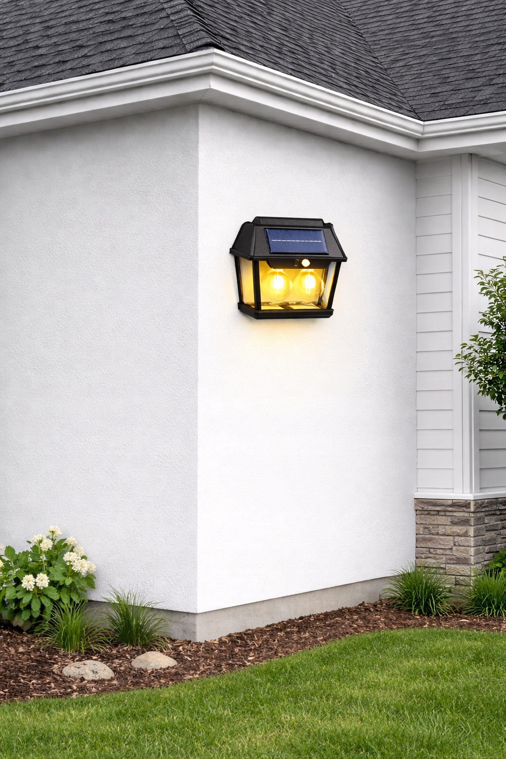 Solar-Gartenleuchte mit Bewegungsmelder 1800 mAh