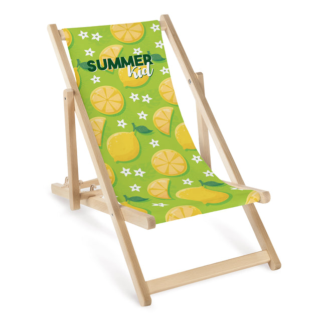 Kinderliegestuhl aus Holz Summer Kid Zitronen