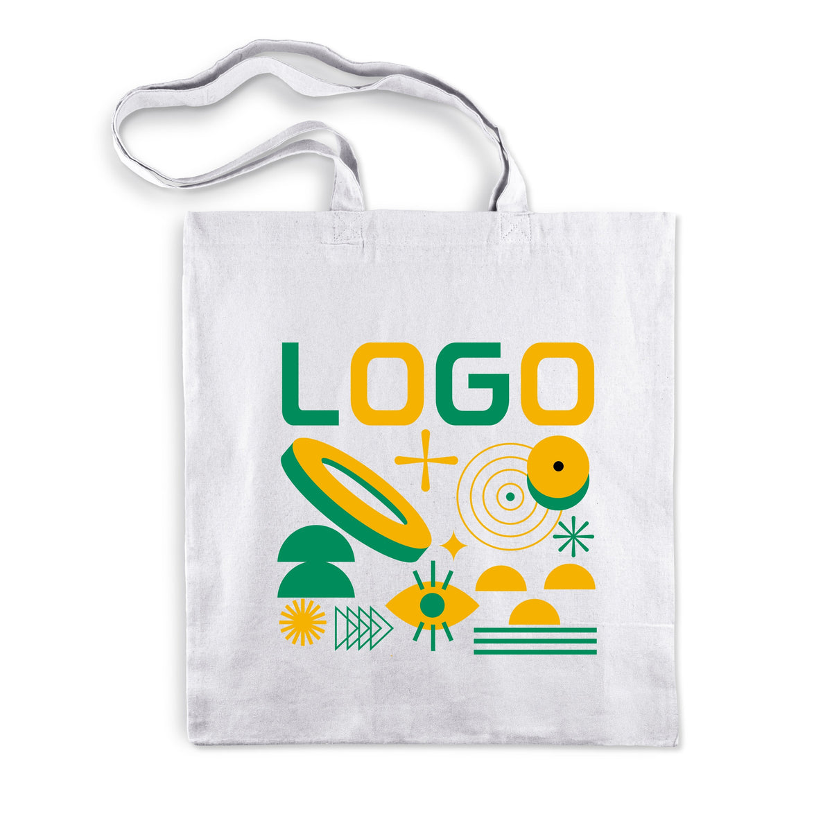 Bedruckte Baumwolltasche 380 × 420 mm, Weiß [mat:mat-tasche-70:380x420:BI]