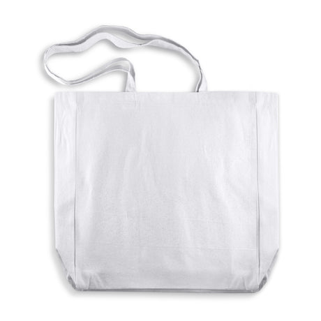Baumwolltasche Weiß 380x80x80x420 mm 220 g mit 70 cm Griff