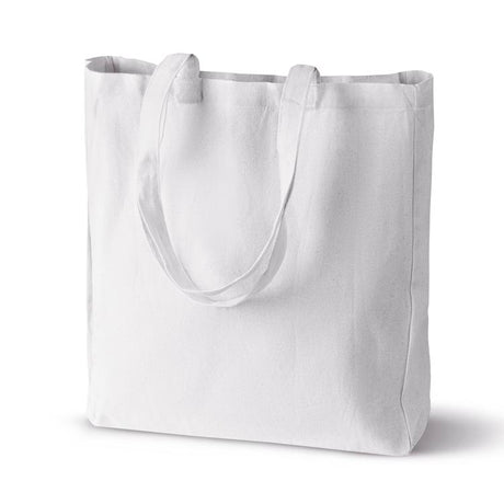 Baumwolltasche Weiß 380x80x80x420 mm 220 g mit 70 cm Griff