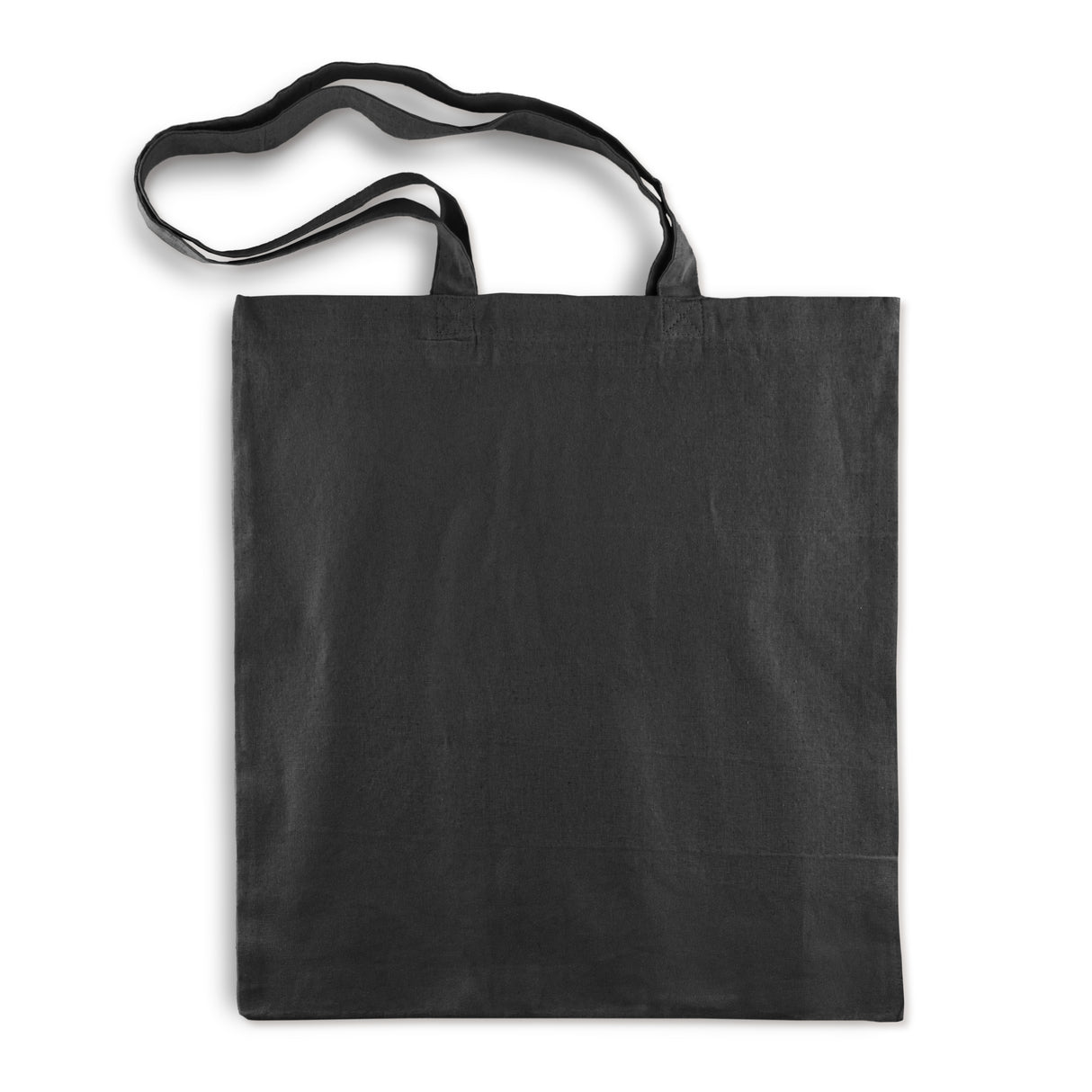 Baumwolltasche SCHWARZ 380x420 mm mit 70 cm Tragegriff