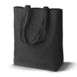 Baumwolltasche 38 x 8 x 42 cm, Henkel 70 cm, 220 g/m², schwarz
