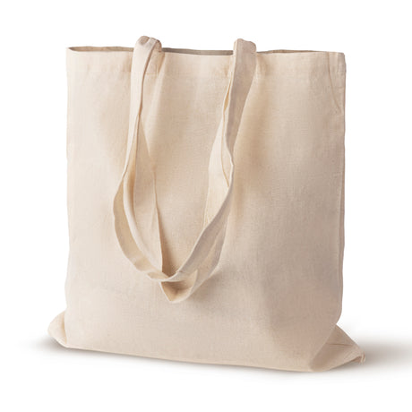 Baumwolltasche 38x42 cm ECRU 220g - dekatiert, Griff 70 cm
