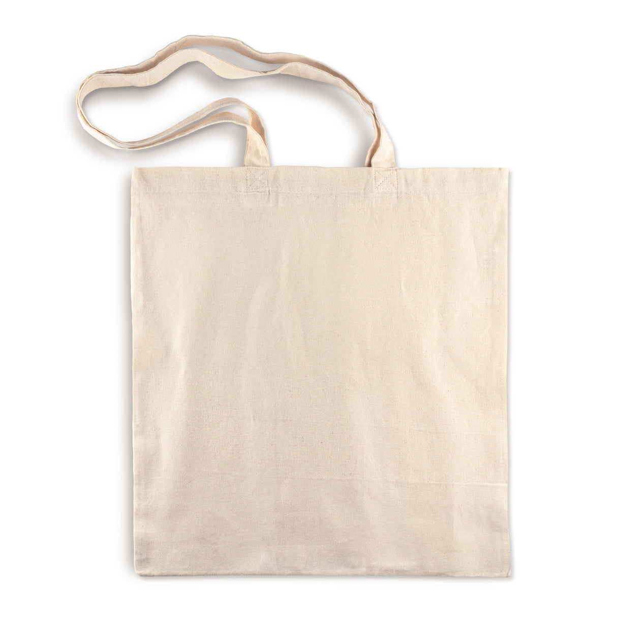 Baumwolltasche 38x42 cm ECRU 220g - dekatiert, Griff 70 cm