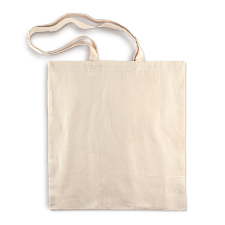 Baumwolltasche 38x42 cm ECRU 220g - dekatiert, Griff 70 cm