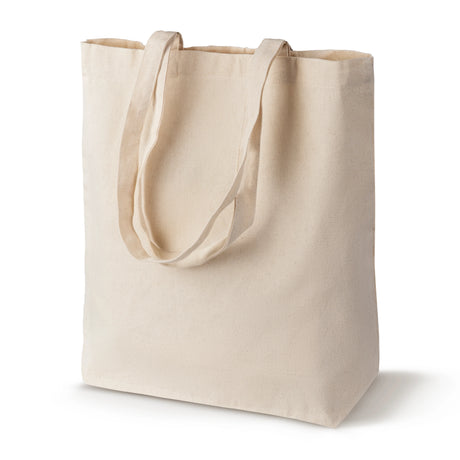 Baumwolltasche Ecru 380x100x420 mm 220 g mit 70 cm Griff