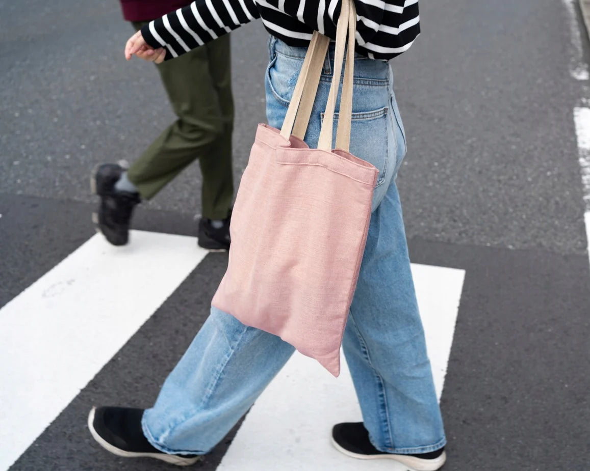 Baumwolltasche 38x42 Rosa 145 g Griff: 70 cm