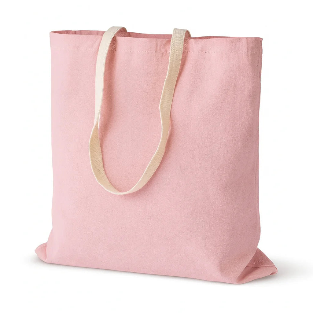 Baumwolltasche 38x42 Rosa 145 g Griff: 70 cm