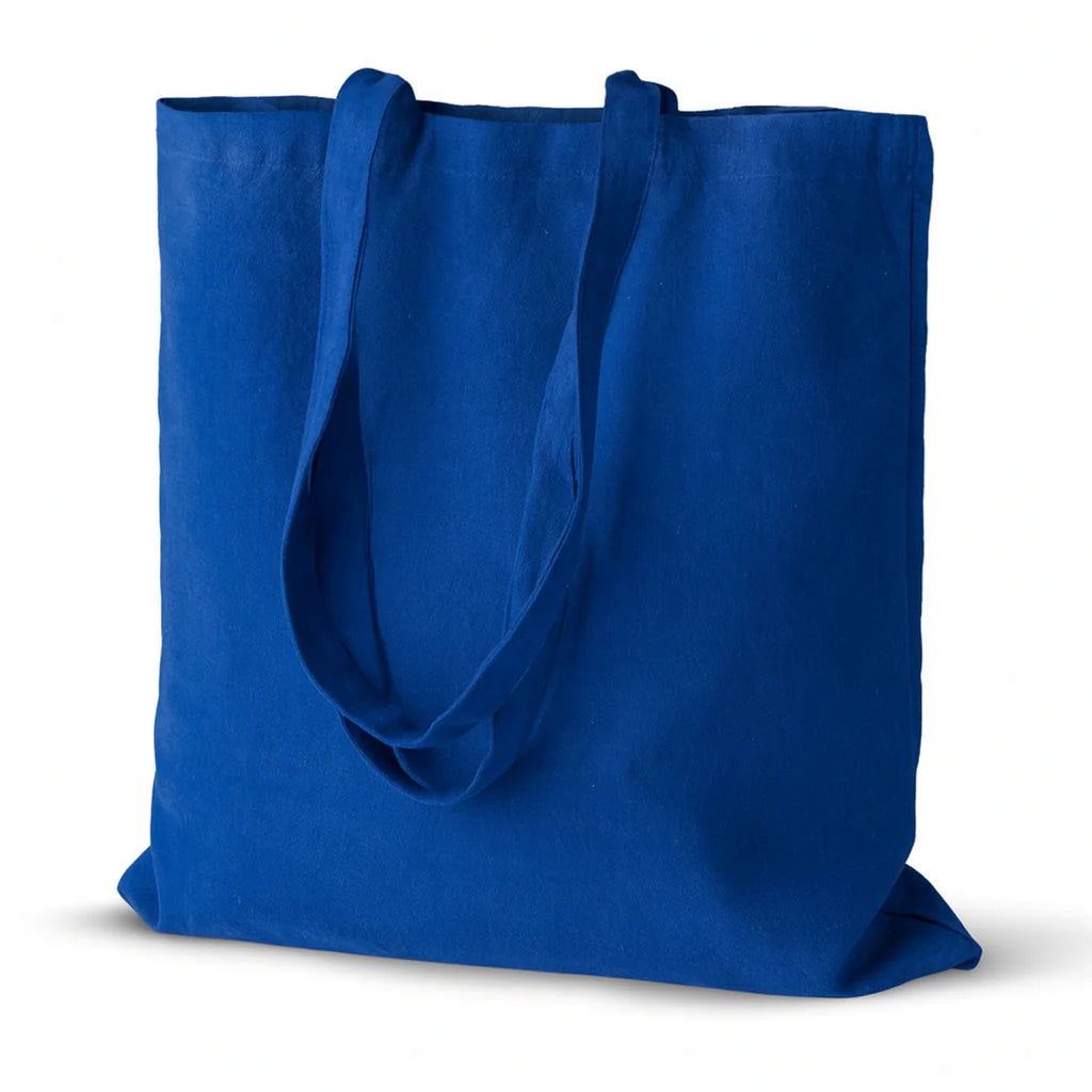 Baumwolltasche 380x420 mm Kornblumenblau 220 g Griff: 50 cm