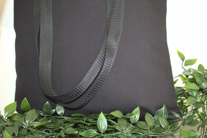 Baumwolltasche Schwarz 380x420 mm 145 g Lederhandwerksgriff: 70 cm