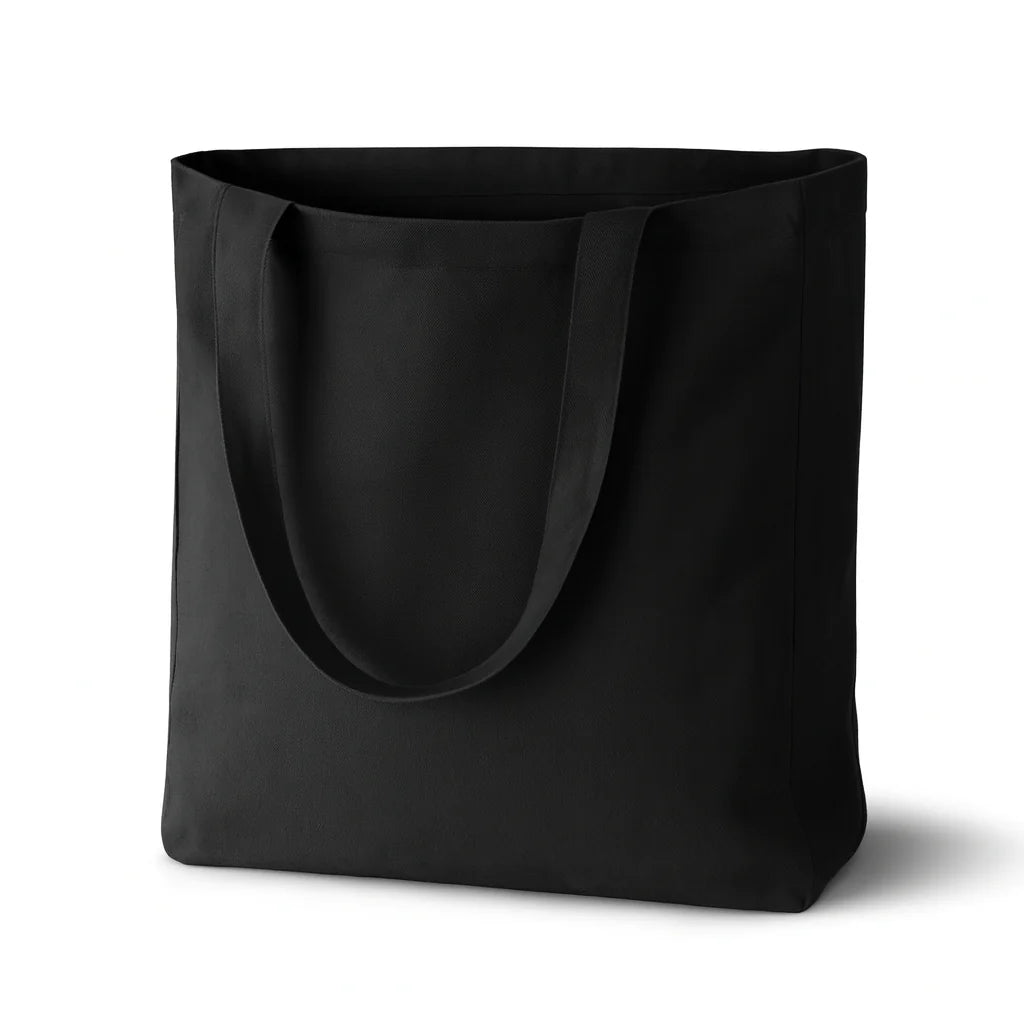 Baumwolltasche Schwarz 400x80x80x400 mm 220 g Griff: 70 cm