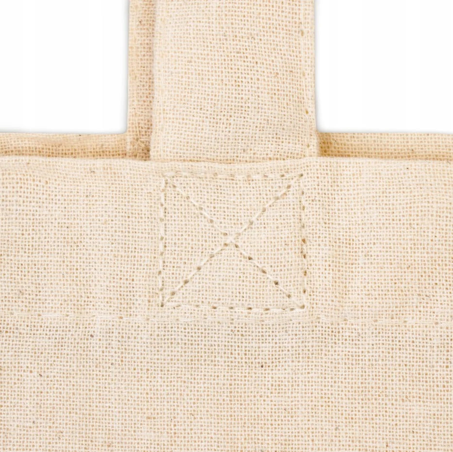 Baumwolltasche Ecru mit langem Griff, 38 x 42 cm