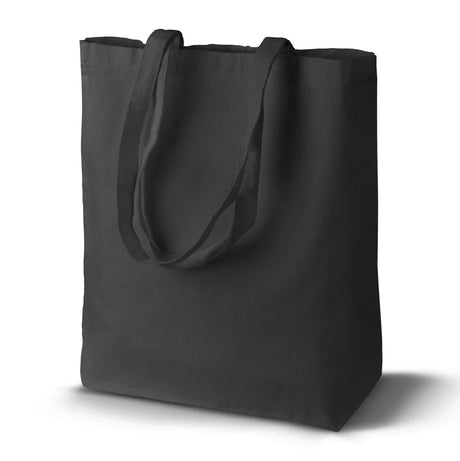 Baumwolltasche Schwarz mit langem Griff, 50x15x38 cm, 280 g