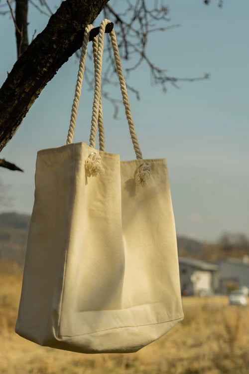 Baumwolltasche Ecru Strand 420x140x140x380 mm