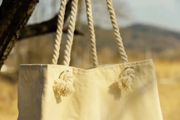 Baumwolltasche Ecru Strand 420x140x140x380 mm