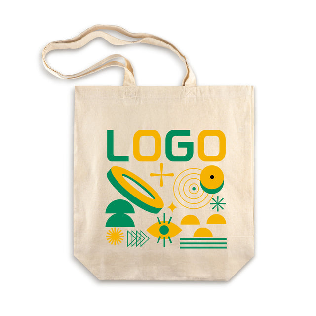 Bedruckte Baumwolltasche mit Boden 380 × 80 × 420 mm, Natur [mat:mat-tasche-boden:380x80x420:EC]