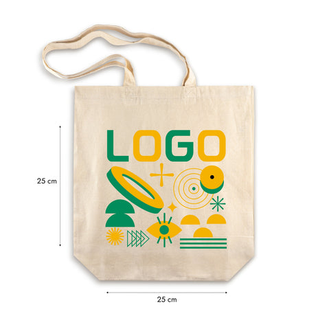Bedruckte Baumwolltasche mit Boden: Druckfläche im Siebdruck bis 25 × 25 cm [mat:mat-tasche-boden:extra:wymiary]