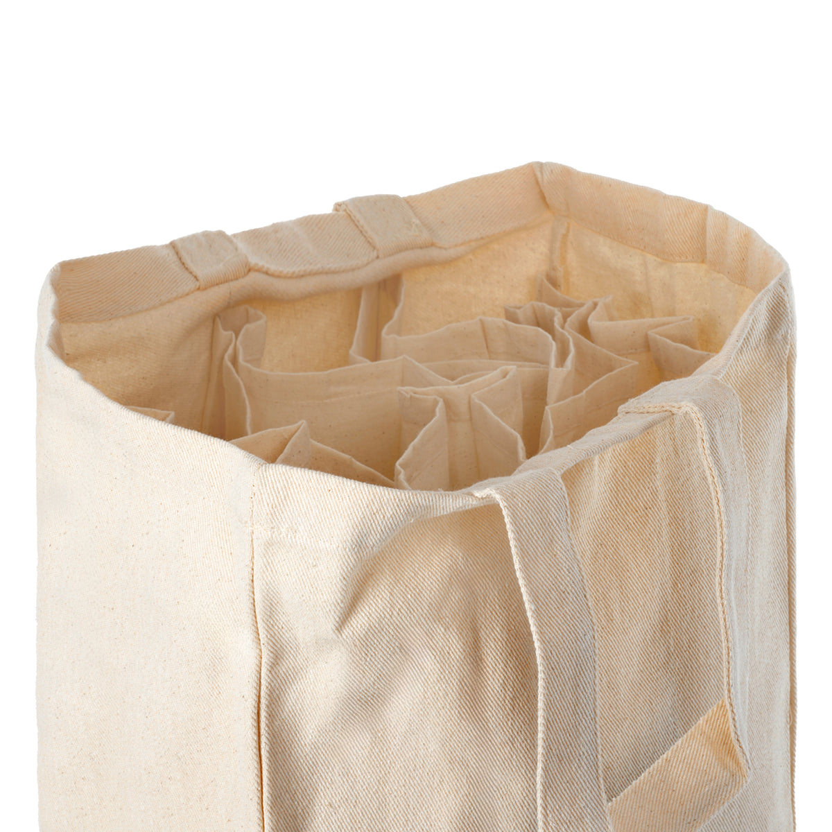 Baumwolltasche 25 x 18 x 18 x 36 cm, 320 g/m², natur, mit Innentasche
