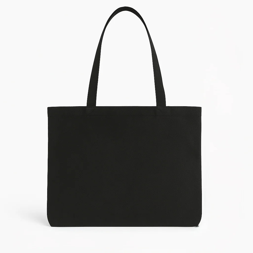 Baumwolltasche Schwarz 380x300 mm 145 g Griff: 100 cm