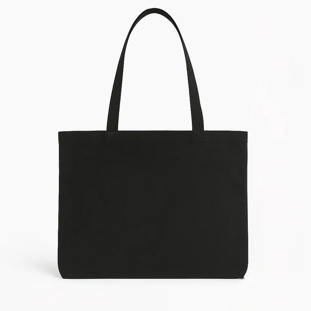 Baumwolltasche Schwarz 380x300 mm 145 g Griff: 100 cm