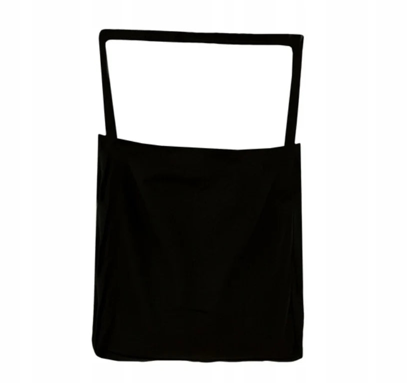 Baumwolltasche Schwarz einzelner schwarzer Griff 38x30cm