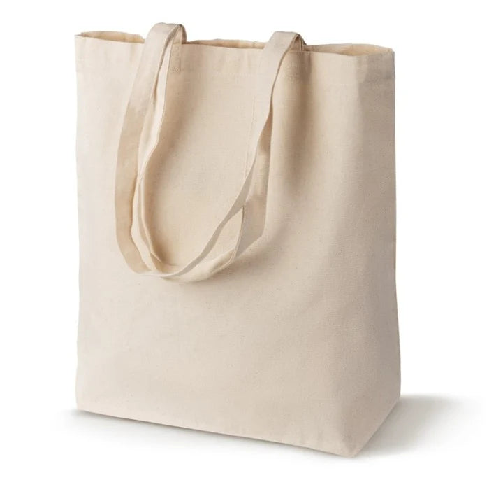 Sac en coton écru 420x80x360 mm 220 g anse : 70 cm