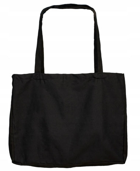 Baumwolltasche Schwarze mit langem Griff, 38 x 28 cm, 145 g