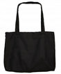 Baumwolltasche Schwarze mit langem Griff, 38 x 28 cm, 145 g