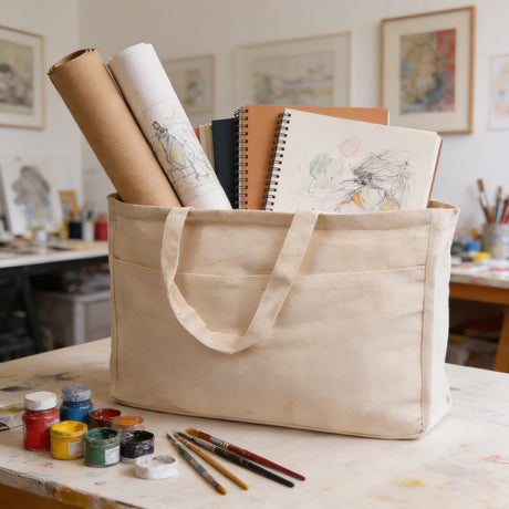 Baumwolltasche 60 x 12 x 12 x 37 cm, 320 g/m², natur