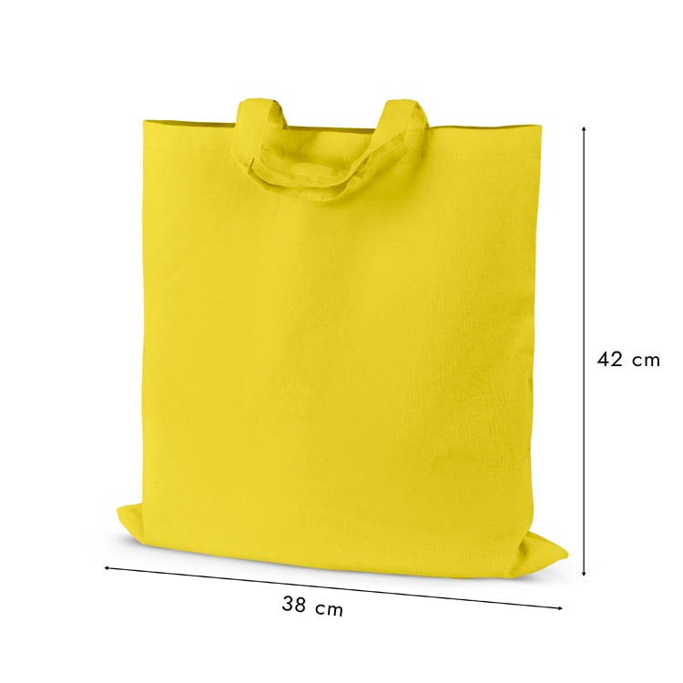 Gelbe Baumwolltasche 38x42 cm Griff: 35 cm