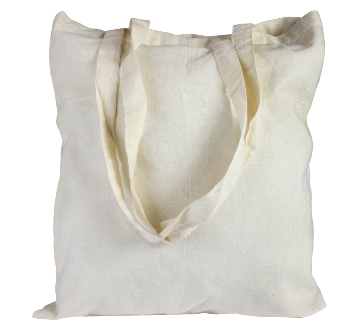 Baumwolltasche 38x42 cm mit zwei langen Henkeln 70cm 145g