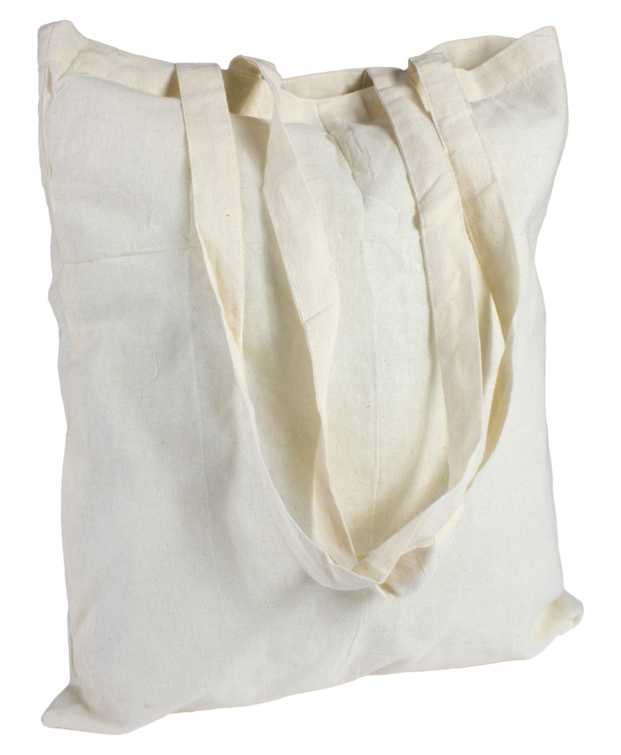 Baumwolltasche 38x42 cm mit zwei langen Henkeln 70cm 145g