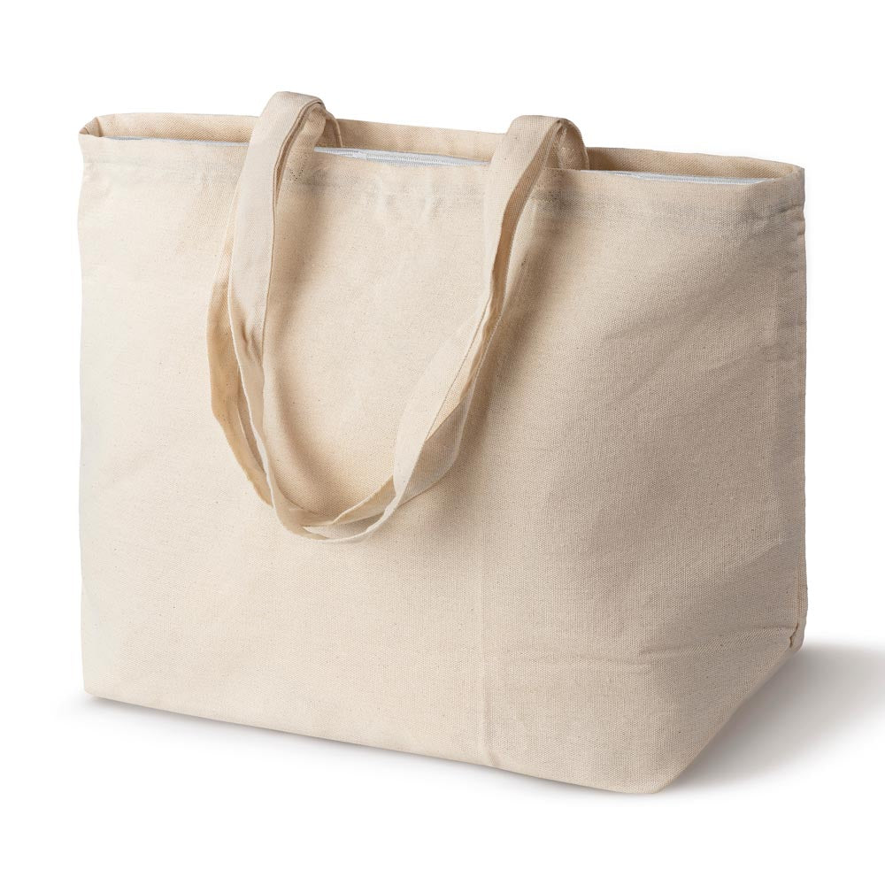 Baumwolltasche 500x150x370 mm Griff: 70 cm – Ecru