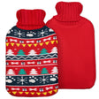 Wärmflaschenwärmer ROT Weihnachtsmuster
