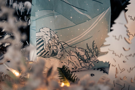 Weihnachts-Papiertüten 120x50x220mm Weihnachtsbaum 10St.