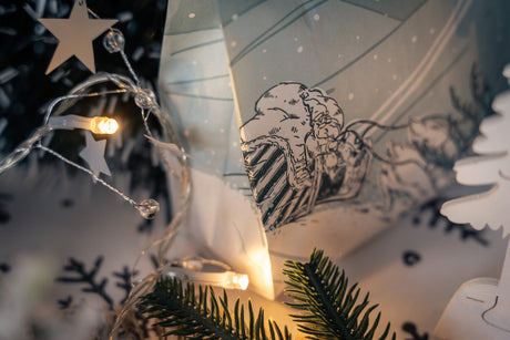 Weihnachts-Papiertüten 120x50x220mm Weihnachtsbaum 10St.