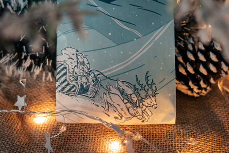 Weihnachts-Papiertüten 120x50x220mm Weihnachtsbaum 10St.