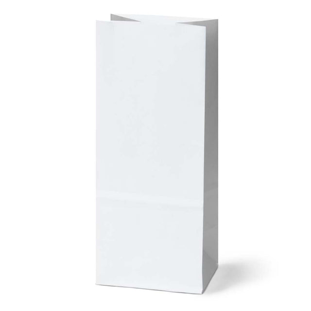 Blockbodenbeutel 19+13x37 cm, 70 g/m², weiß, 100 Stück