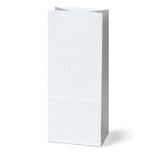 Papiertragetasche Blockboden - WEISS - 80x65x190mm - 1000 Stück