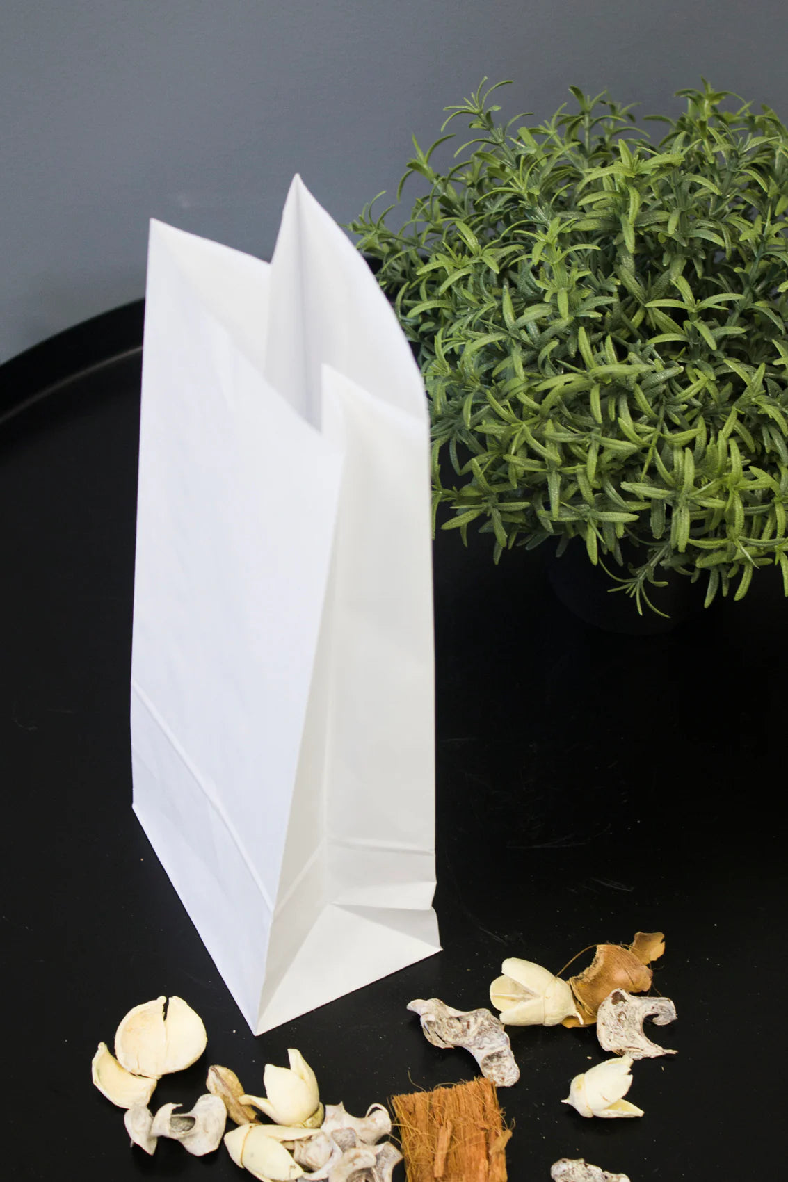 Papiertüte ohne Griff Weiß 100x70x260 mm