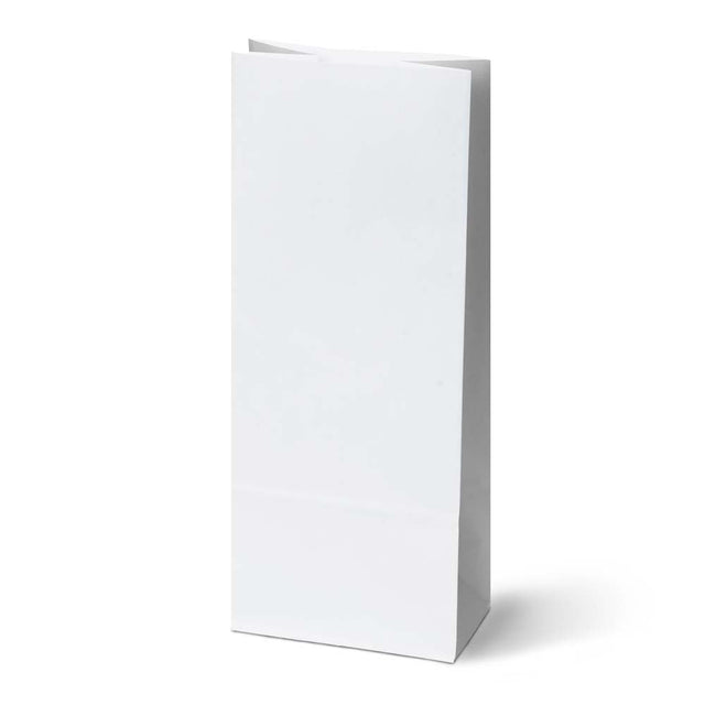 Blockbodenbeutel 10+7x26 cm, 70 g/m², weiß, 100 Stück