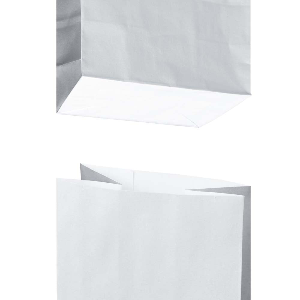 Papiertüten ohne Griff - Weiß - 10+7x26cm - 1000 Stück