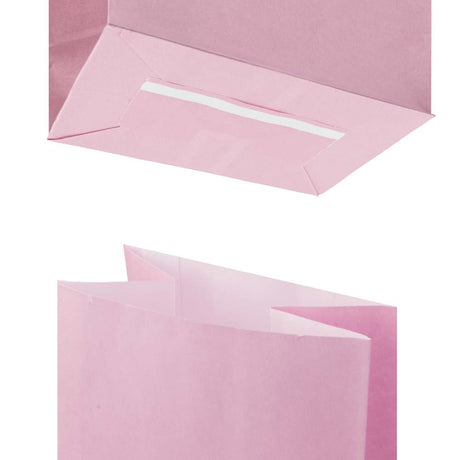 Papiertüten ohne Griff Rosa 10+7x28cm 1 Stück