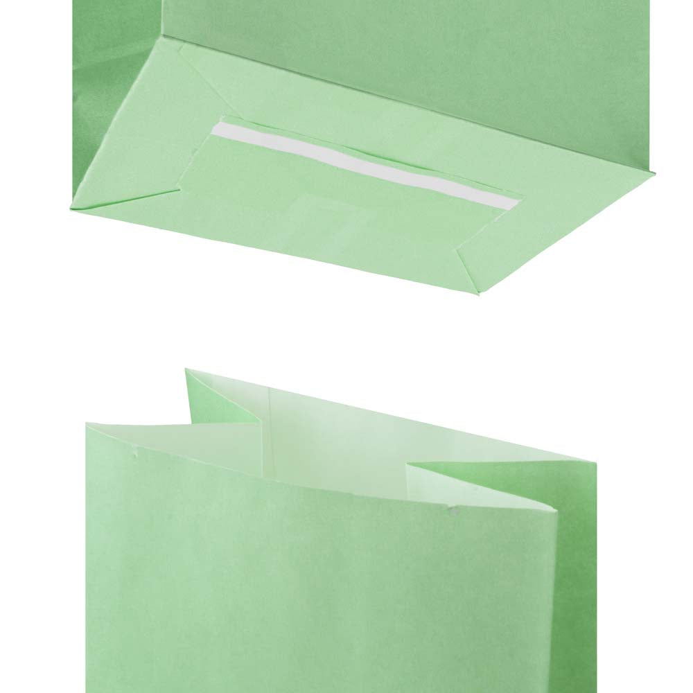 Papiertüten ohne Griff Grün 10x7x28cm - 1 Stück