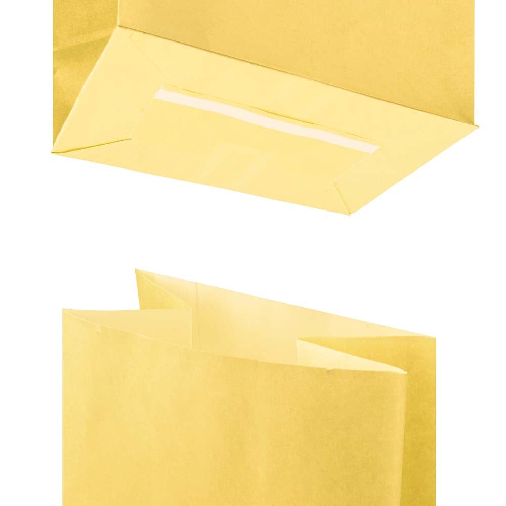Papiertüten ohne Griff Gelb 10+70x28cm 1 Stück
