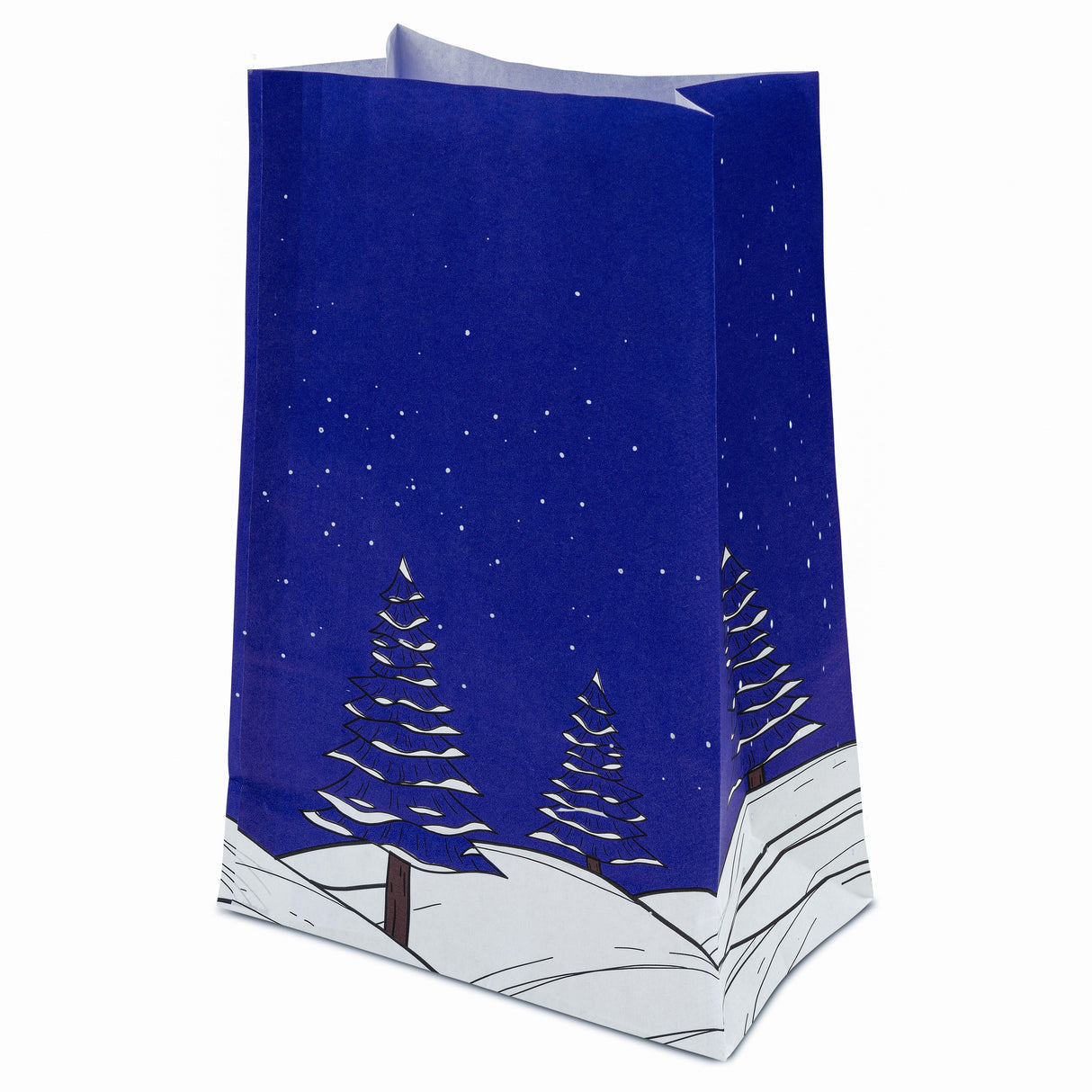 Weihnachtspapiertüte 160x80x270mm Weihnachtsbaum