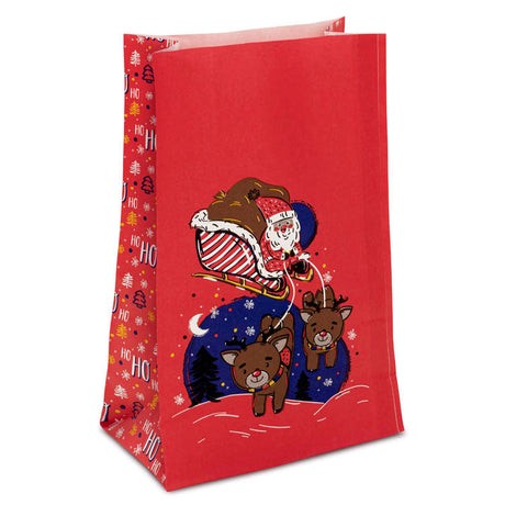 Wir wünschen Ihnen frohe Weihnachten rote Papiertüte 160x80x270mm